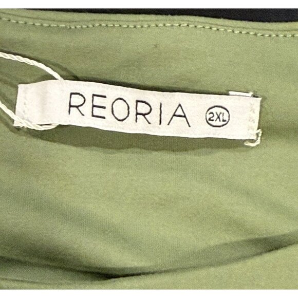 NWT ReoRia Sage Green Sleeveless Bodysuit w/ Shoulder Pads Plus Womens Size 2XL - Picture 5 of 11